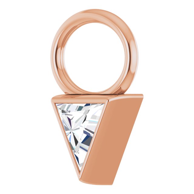 Natural Diamond Triangle Hoop Dangle