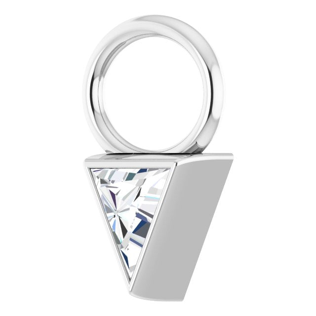 Natural Diamond Triangle Hoop Dangle