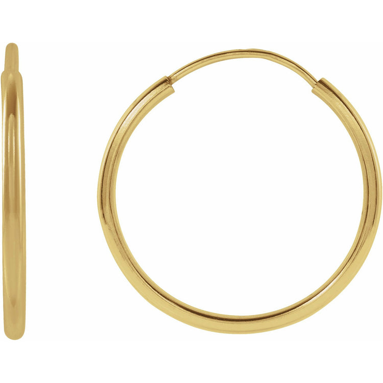 Endless Hoop Gold Earrings