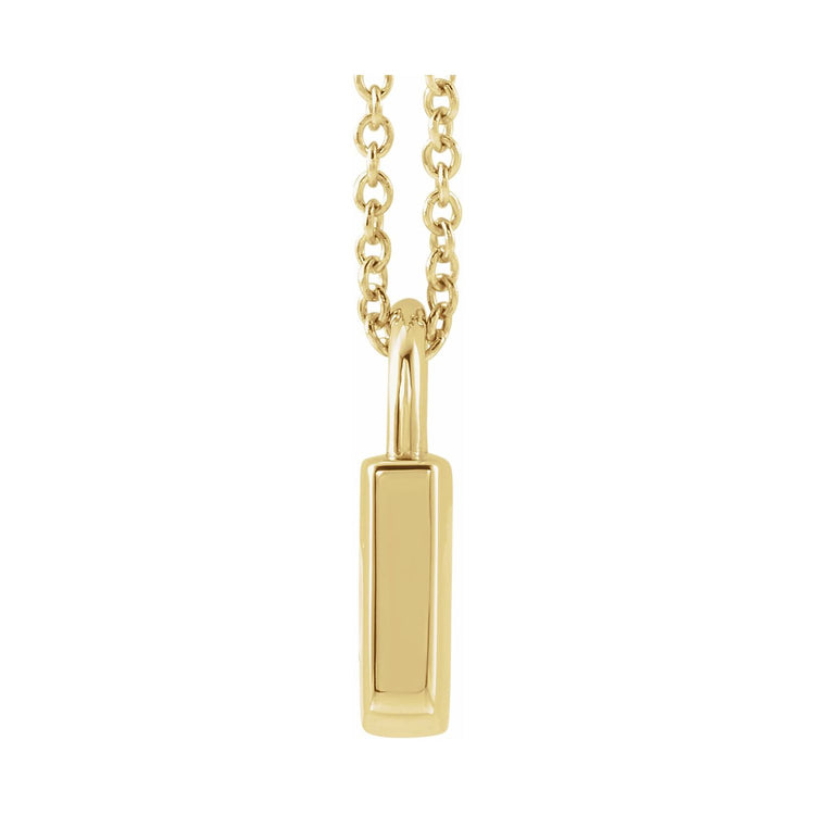 Blue Rubi Engravable Lock Necklace