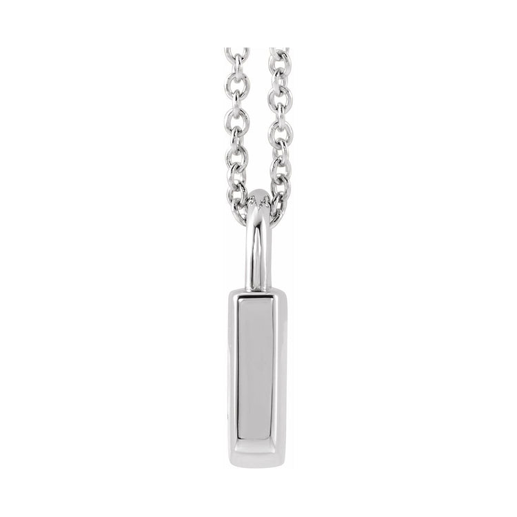 Blue Rubi Engravable Lock Necklace
