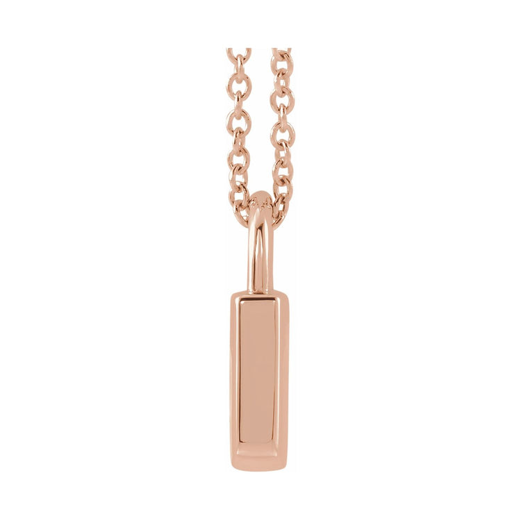 Blue Rubi Engravable Lock Necklace