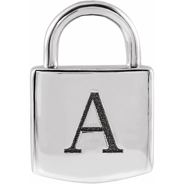 Engravable 14k Gold Lock Pendant