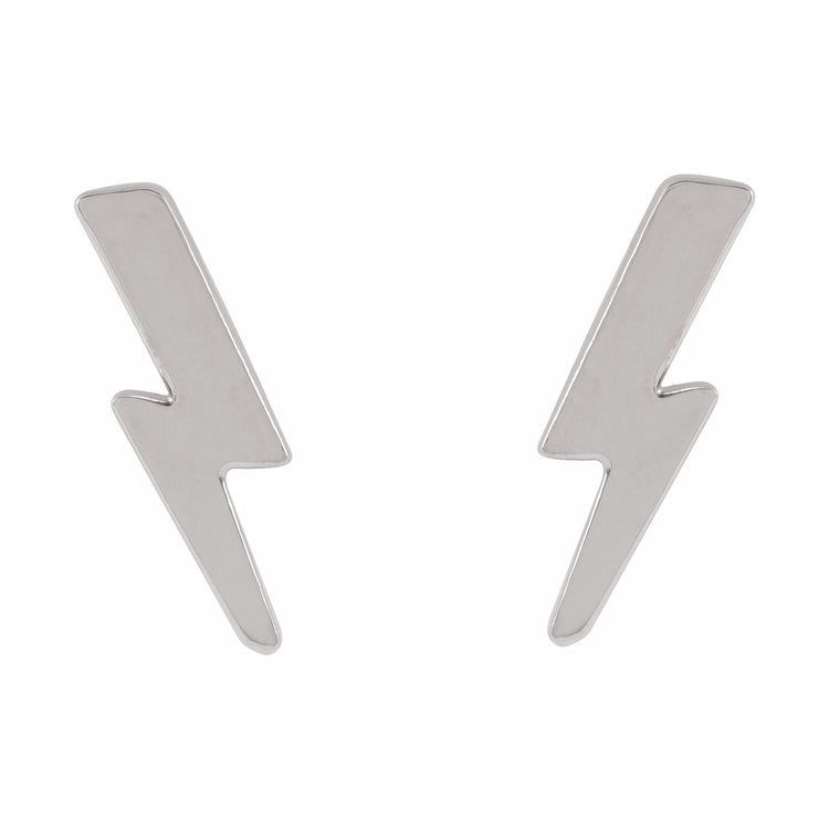 Tiny Lightning Bolt Stud Earrings