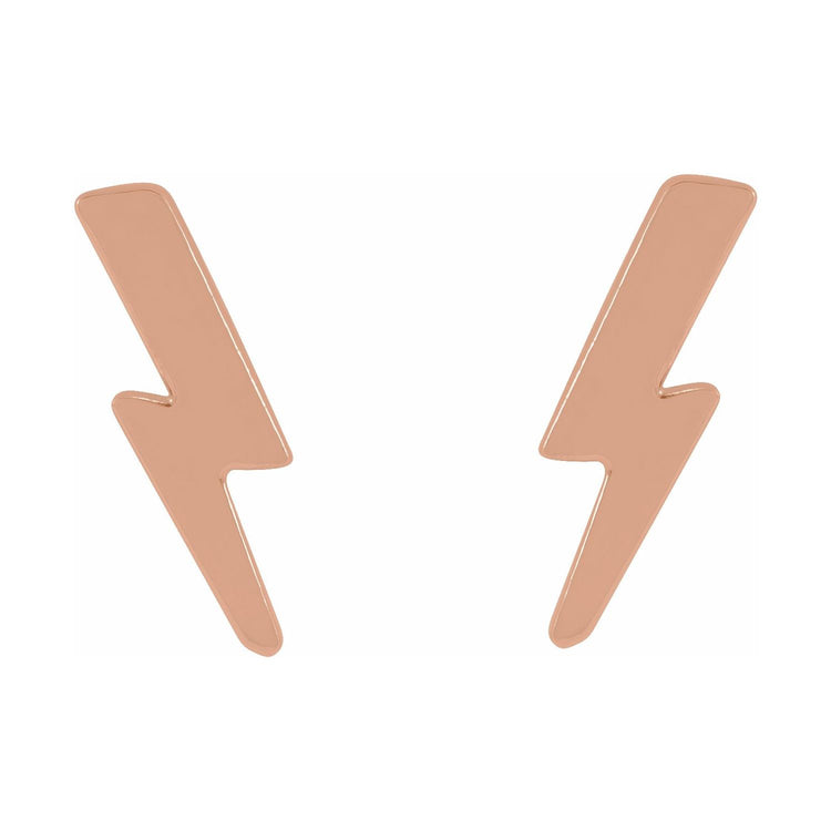 Tiny Lightning Bolt Stud Earrings