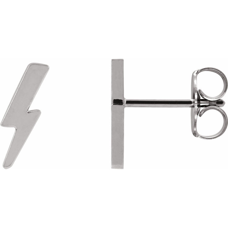 Tiny Lightning Bolt Stud Earrings