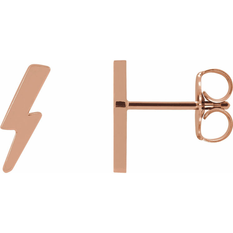 Tiny Lightning Bolt Stud Earrings