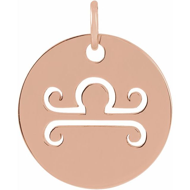 Zodiac Disc Gold Pendant