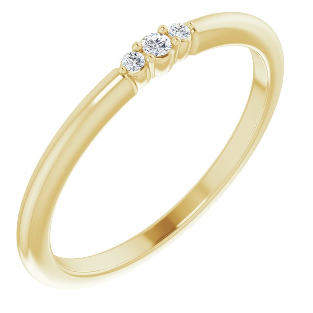 Three Diamond Stackable Ring