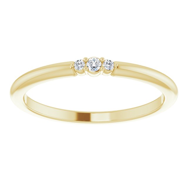 Three Diamond Stackable Ring