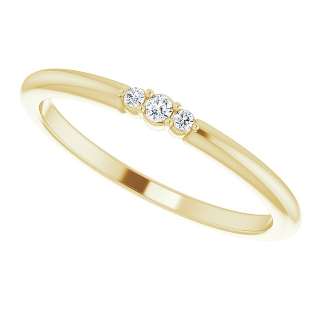 Three Diamond Stackable Ring