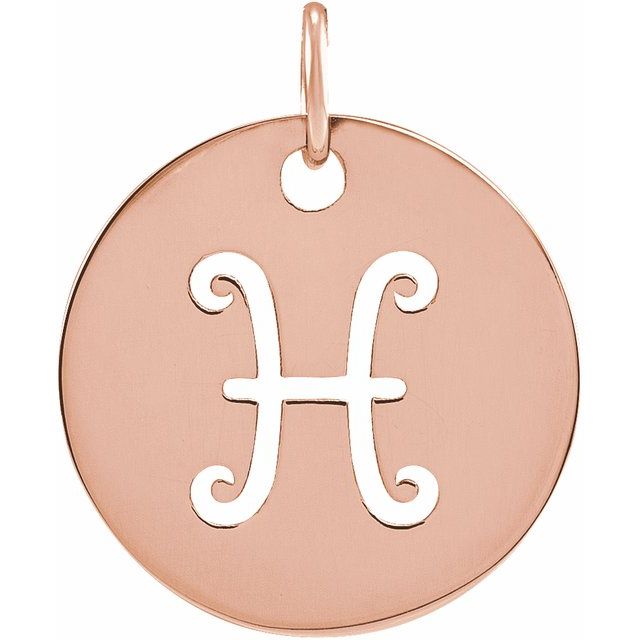 Zodiac Disc Gold Pendant