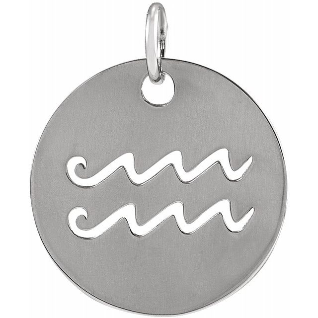 Zodiac Disc Gold Pendant