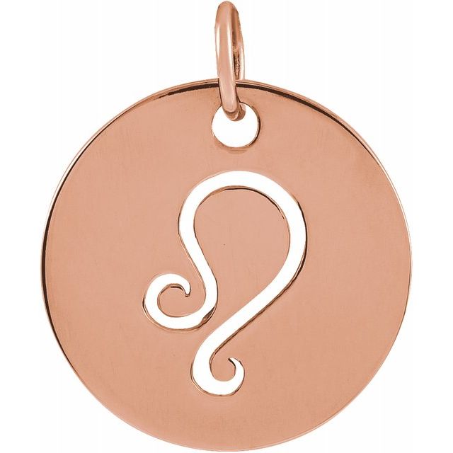 Zodiac Disc Gold Pendant