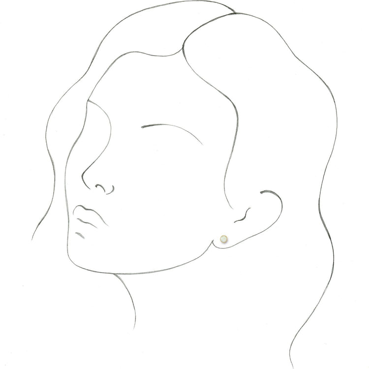 Bezel-Set Opal Earrings