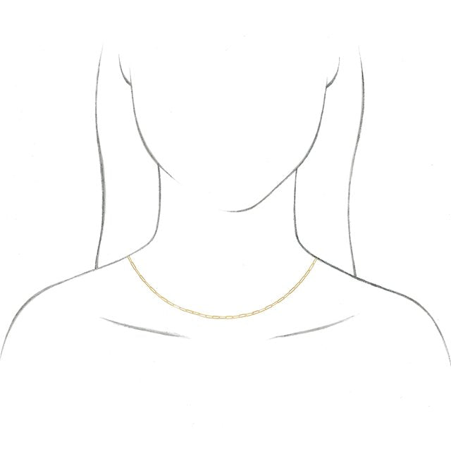 Elongated Flat Link Chain