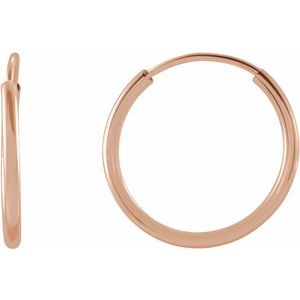 Endless Hoop Gold Earrings