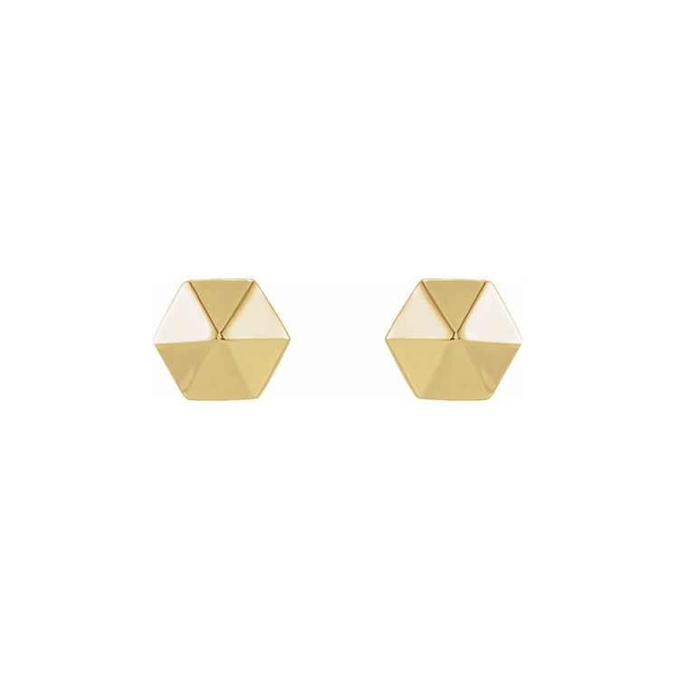 Hexagon Stud Earrings