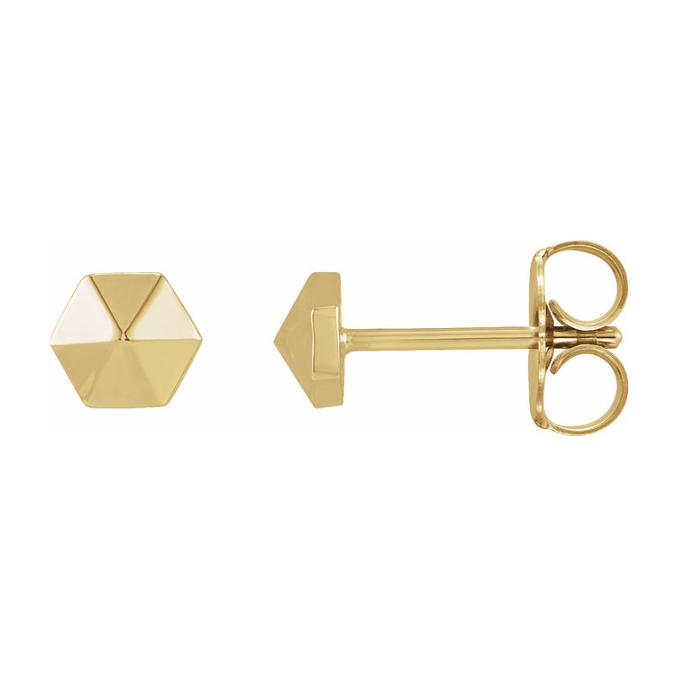 Hexagon Stud Earrings