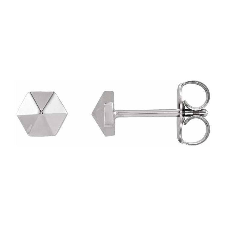 Hexagon Stud Earrings