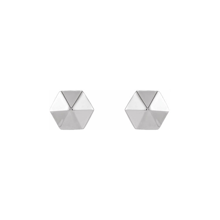 Hexagon Stud Earrings