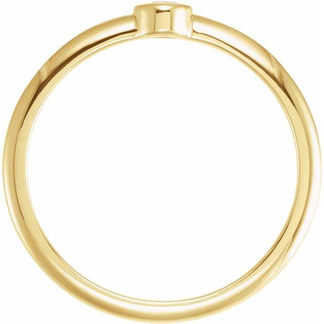 Rose-Cut Diamond Stackable Solitaire Gold Ring