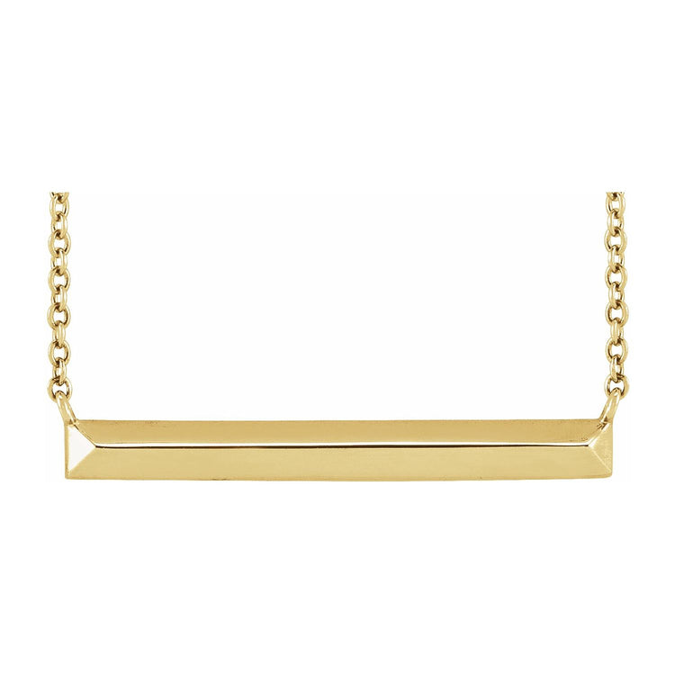 Blue Rubi Geometric Bar Necklace