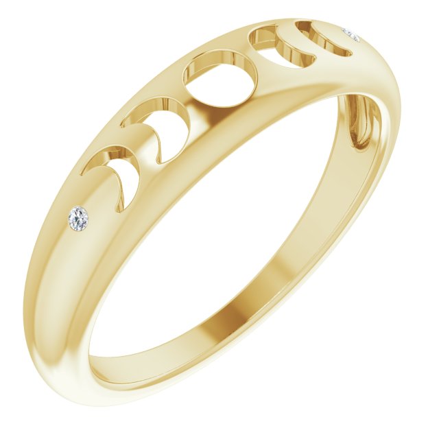 Diamond Moon Phase Ring