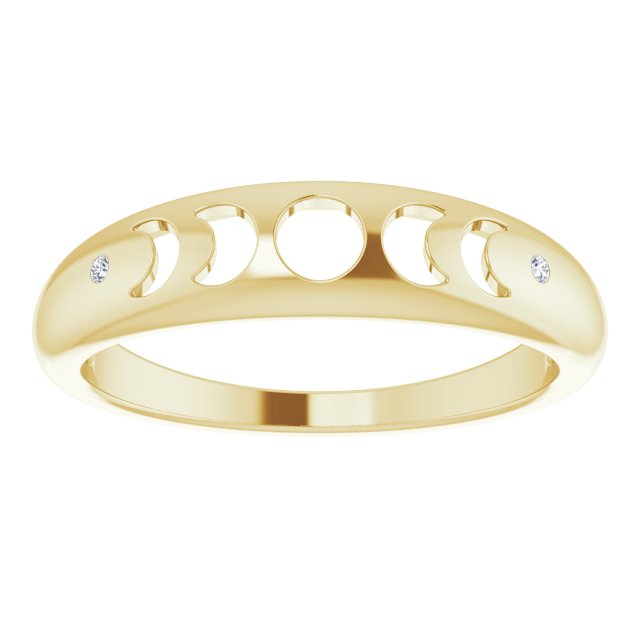 Diamond Moon Phase Ring