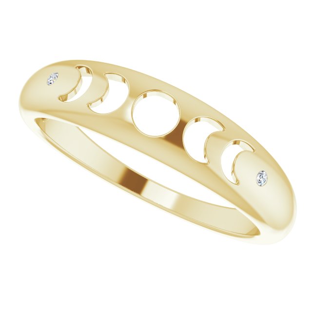 Diamond Moon Phase Ring