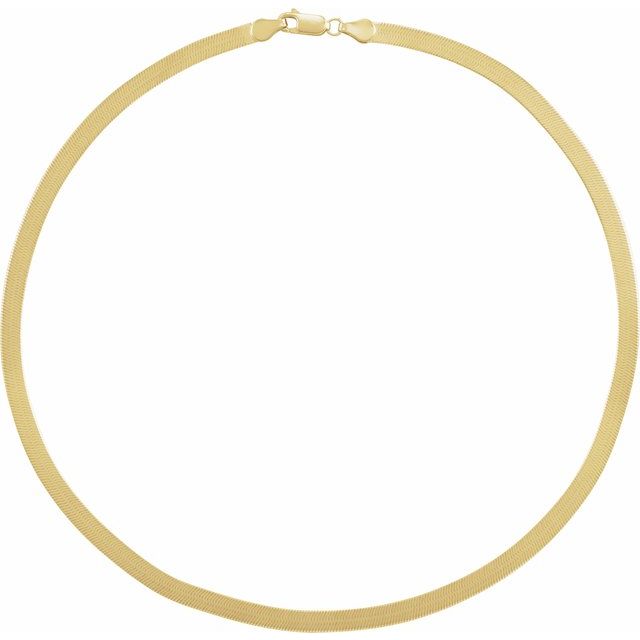 14K Yellow Flexible Herringbone Chain 4.6 mm