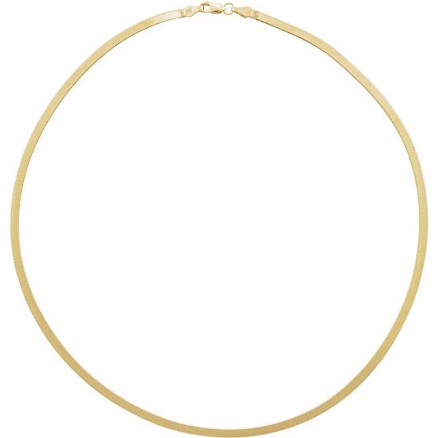 14K Yellow Gold Flexible Herringbone Chain 2.8 mm