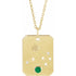 Blue Rubi Aries Zodiac Constellation Necklace - Emerald + Diamond
