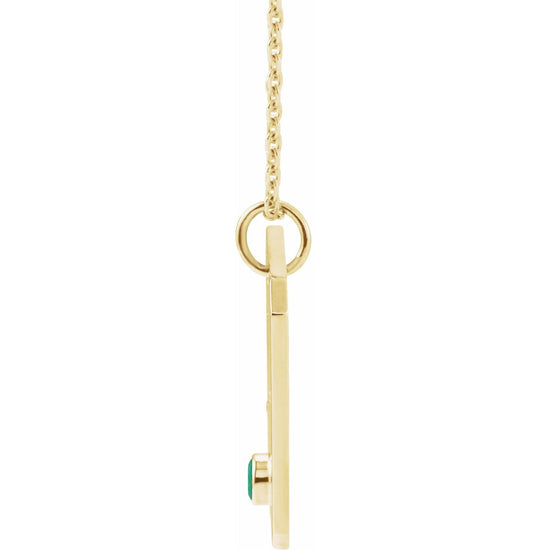 Blue Rubi Aries Zodiac Constellation Necklace - Emerald + Diamond