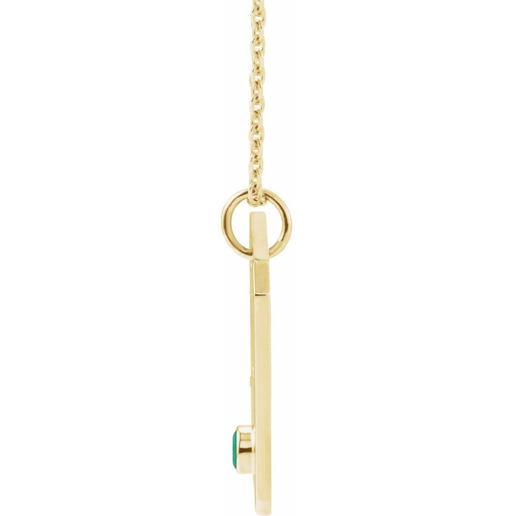Blue Rubi Aries Zodiac Constellation Necklace - Emerald + Diamond