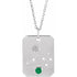 Blue Rubi Aries Zodiac Constellation Necklace - Emerald + Diamond