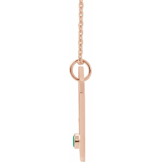 Blue Rubi Aries Zodiac Constellation Necklace - Emerald + Diamond