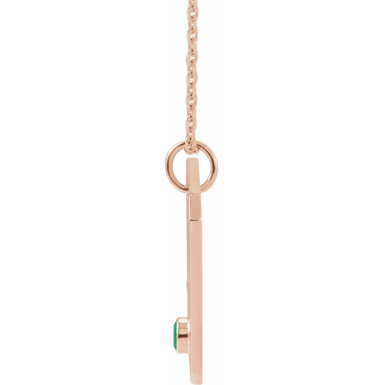 Blue Rubi Aries Zodiac Constellation Necklace - Emerald + Diamond