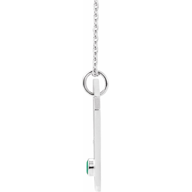 Blue Rubi Aries Zodiac Constellation Necklace - Emerald + Diamond
