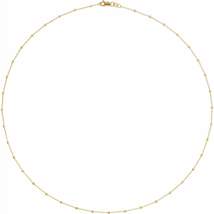 Cable Chain with Faceted Beads