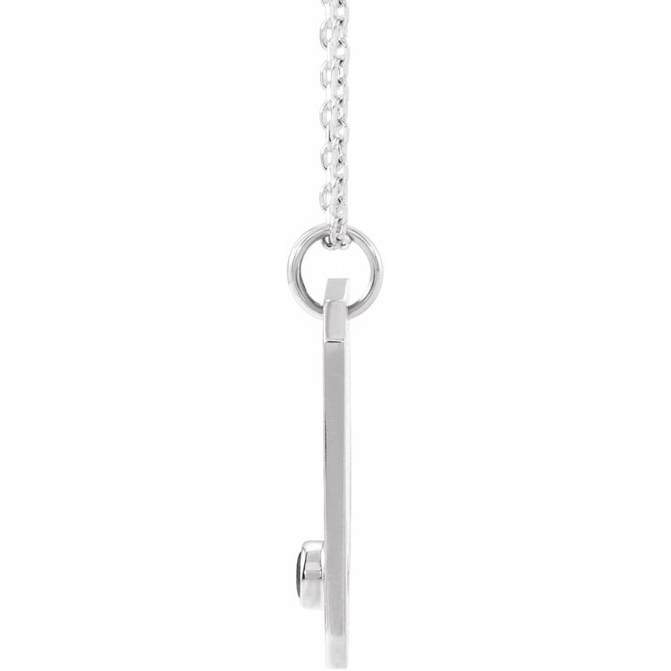Blue Rubi Aquarius Zodiac Constellation Necklace - Black Spinel + Diamond
