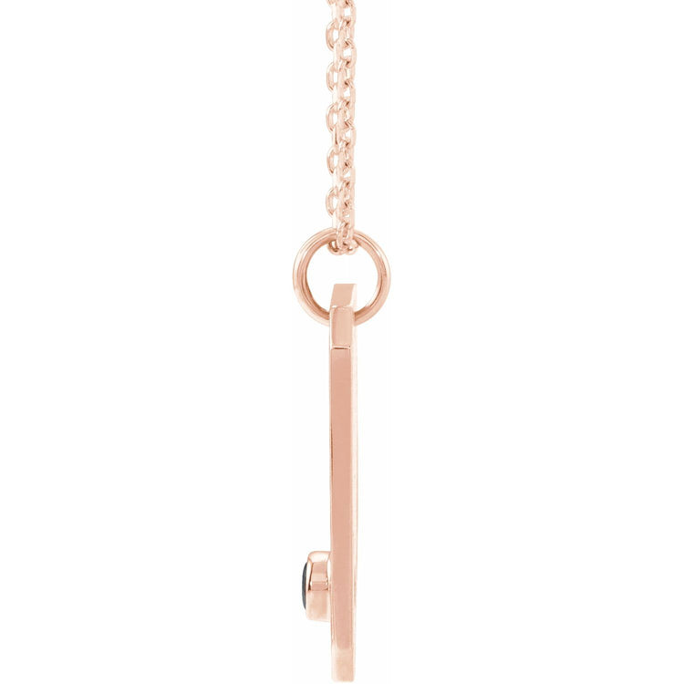 Blue Rubi Aquarius Zodiac Constellation Necklace - Black Spinel + Diamond