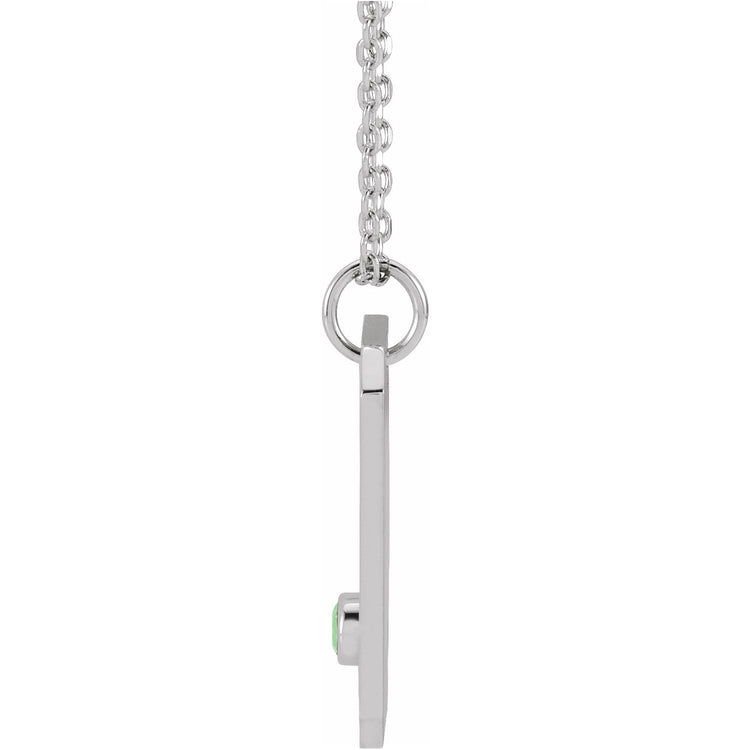 Blue Rubi Libra Zodiac Constellation Necklace - Chrysoprase + CTW Diamond