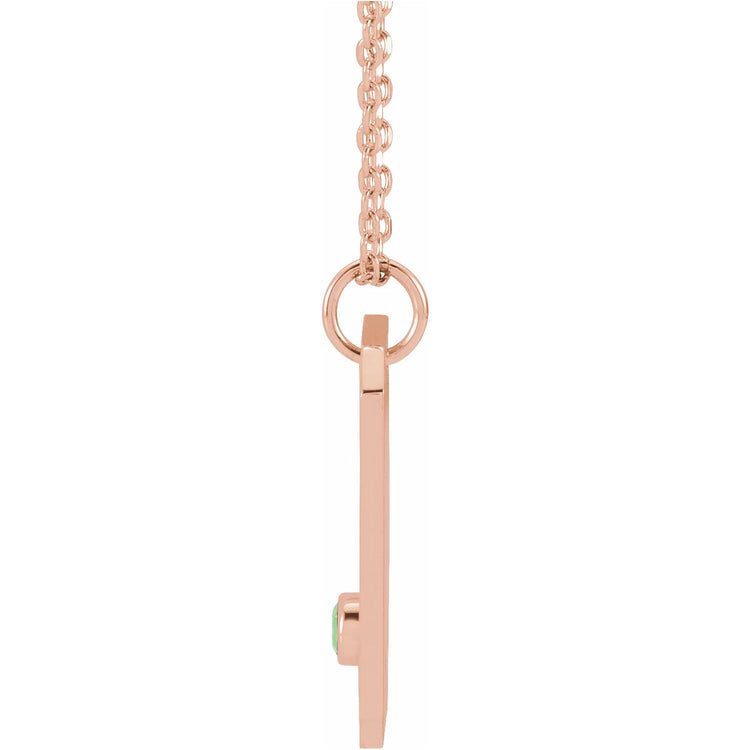 Blue Rubi Libra Zodiac Constellation Necklace - Chrysoprase + CTW Diamond