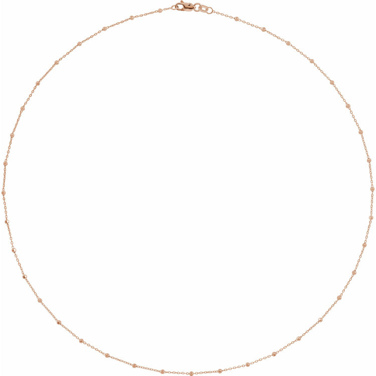 Cable Chain with Faceted Beads