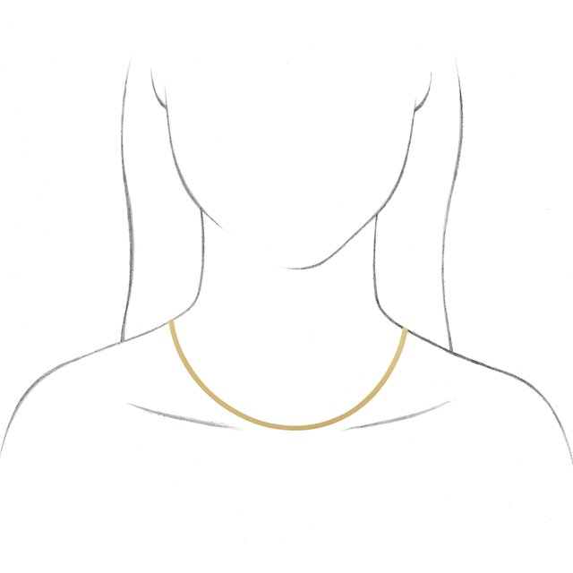 14K Yellow Gold Flexible Herringbone Chain 2.8 mm