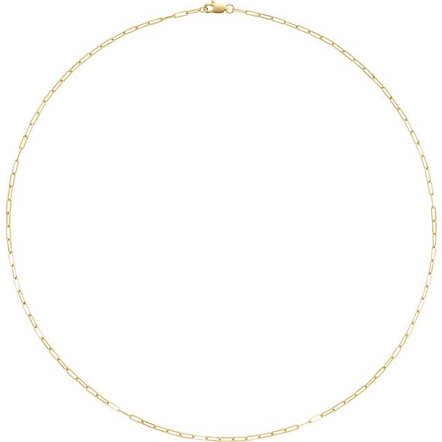 Elongated Flat Link Chain