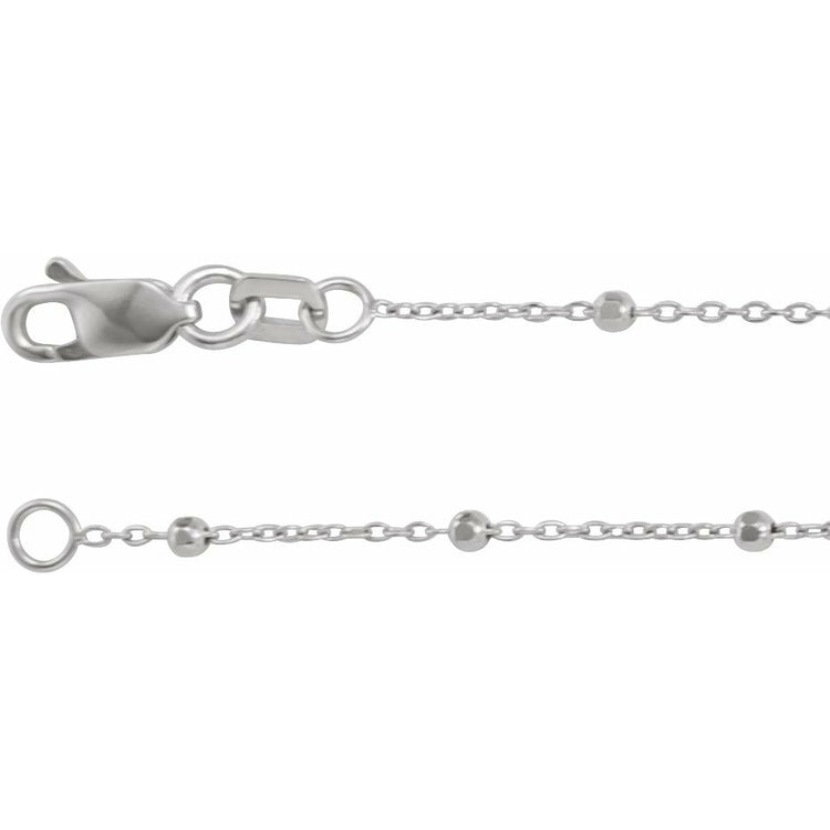 Cable Chain with Faceted Beads