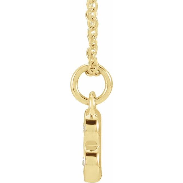 Natural Diamond Petite Initial Capital Letter Necklace