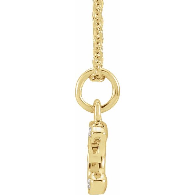 Natural Diamond Petite Initial Capital Letter Necklace